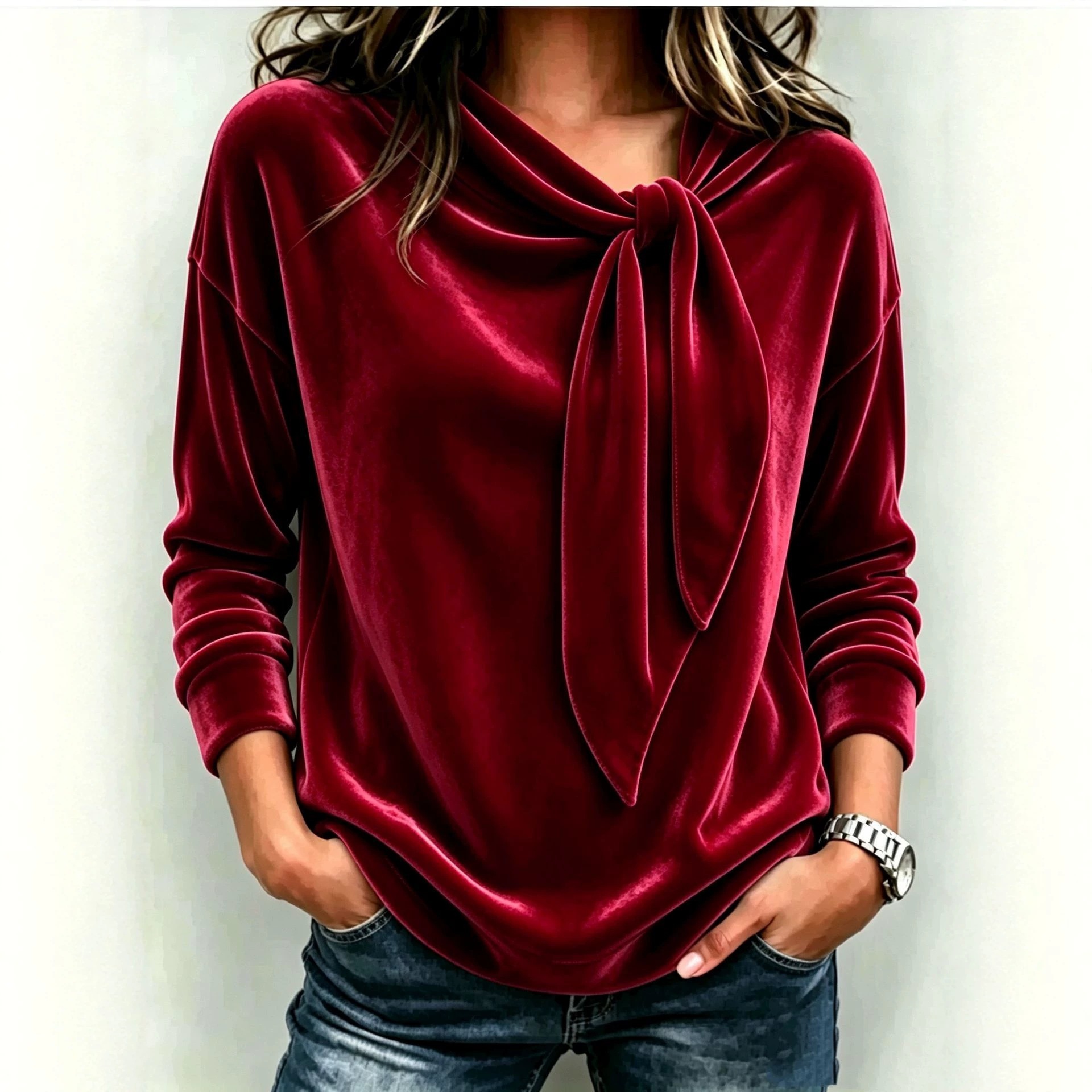 Elegant Decor & Lighting Llc - Spring Autumn New Women's Velvet Long