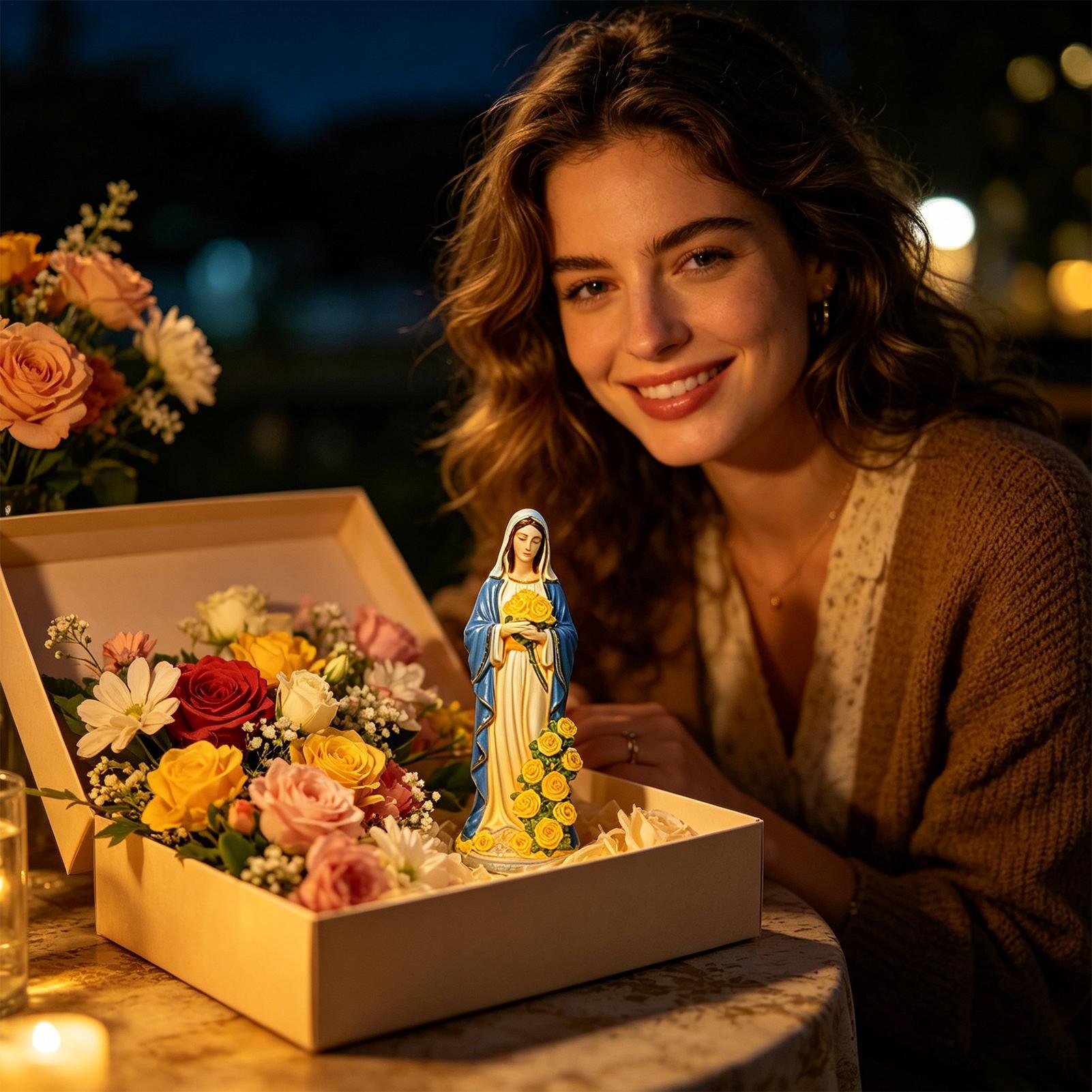 Virgin Mary Solar Statue Garde - огляд і ціна Yard Lighting Decor