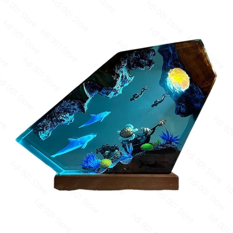 Dolphin and Turtle Resin Night - огляд і ціна Lighting World Decor