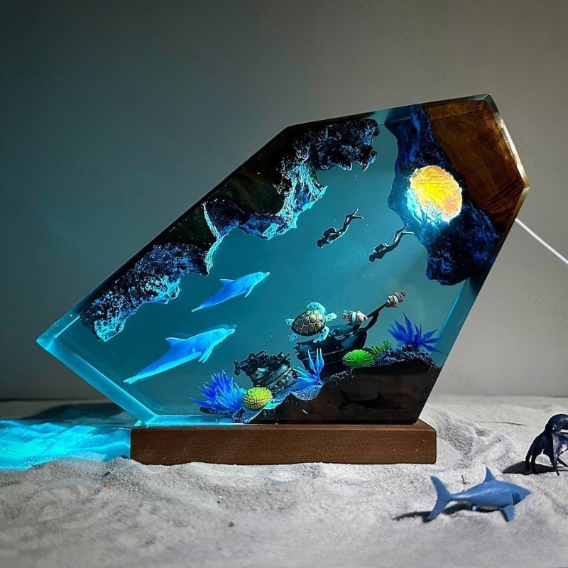 Dolphin and Turtle Resin Night - огляд і ціна Lighting World Decor
