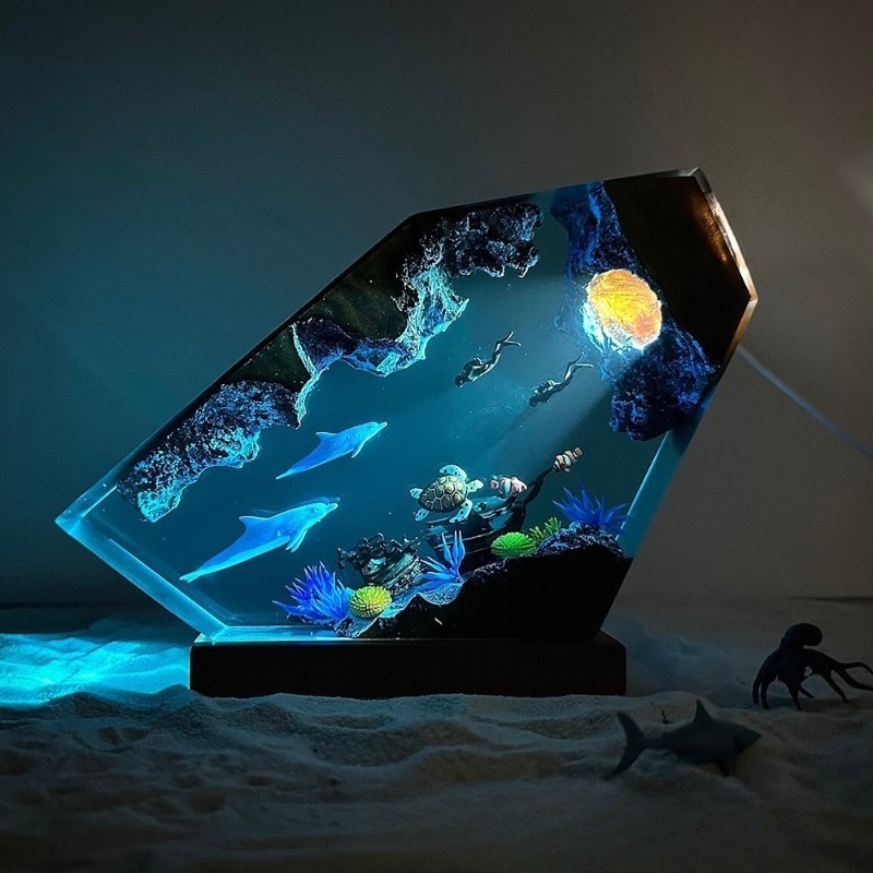Dolphin and Turtle Resin Night - огляд і ціна Lighting World Decor