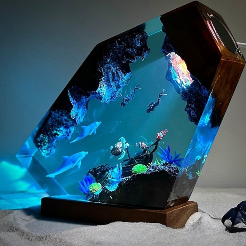 Dolphin and Turtle Resin Night - огляд і ціна Lighting World Decor