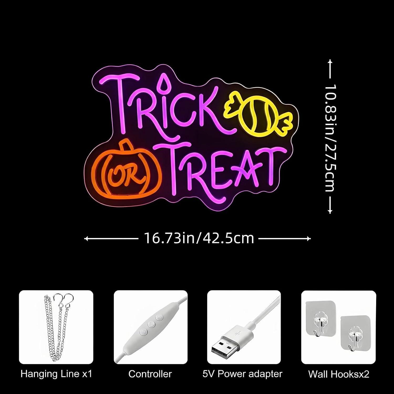 Trick or Treat Halloween Neon  - огляд і ціна Home Decor Lighting Tricks