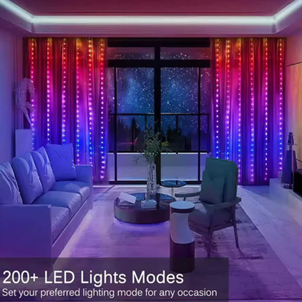 3M RGB Smart LED Curtain Light - огляд і ціна String Light Outdoor