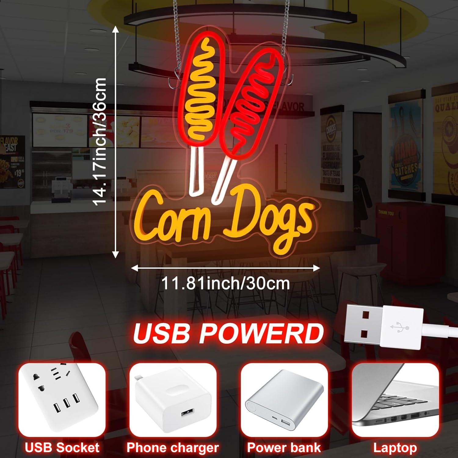 Corn Dog Neon Sign Snack USB D - огляд і ціна Lighting Decoration Wedding